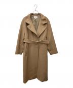 BEAUTY&YOUTHビューティーアンドユース）の古着「メルトンスタンドカラーベルトコート」｜ベージュ
