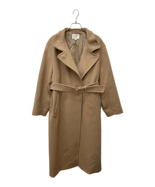 BEAUTY&YOUTH（ビューティーアンドユース）BEAUTY&YOUTH (ビューティーアンドユース) メルトンスタンドカラーベルトコート ベージュ サイズ:Sの古着・服飾アイテム