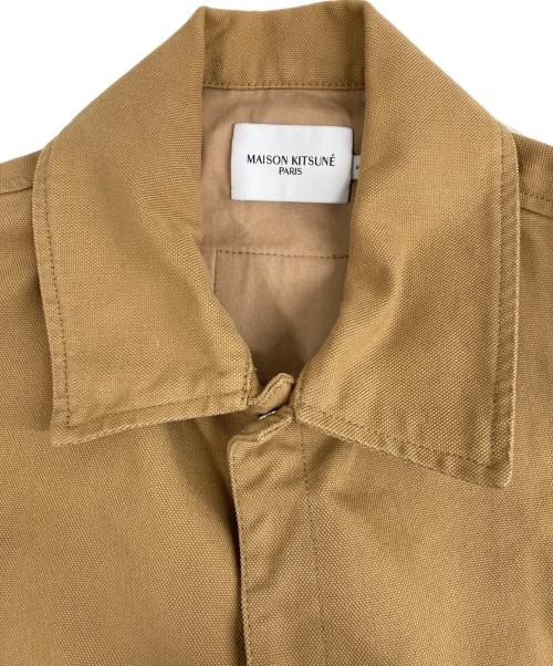 maison kitsune（メゾンキツネ）maison kitsune (メゾンキツネ) ダック地ワークジャケット JM02159WW0054 ベージュ サイズ:Sの古着・服飾アイテム