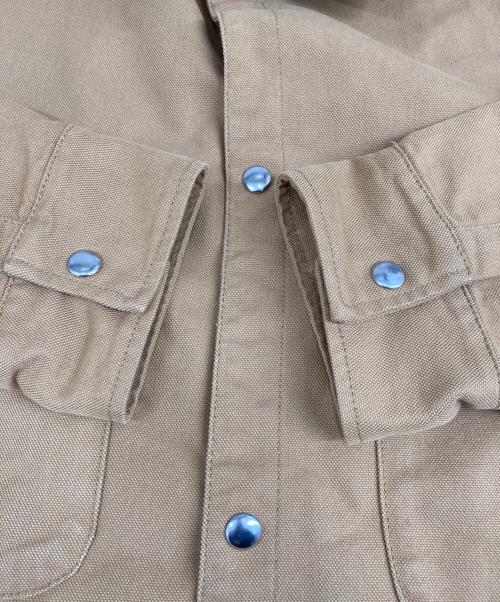 maison kitsune（メゾンキツネ）maison kitsune (メゾンキツネ) ダック地ワークジャケット JM02159WW0054 ベージュ サイズ:Sの古着・服飾アイテム