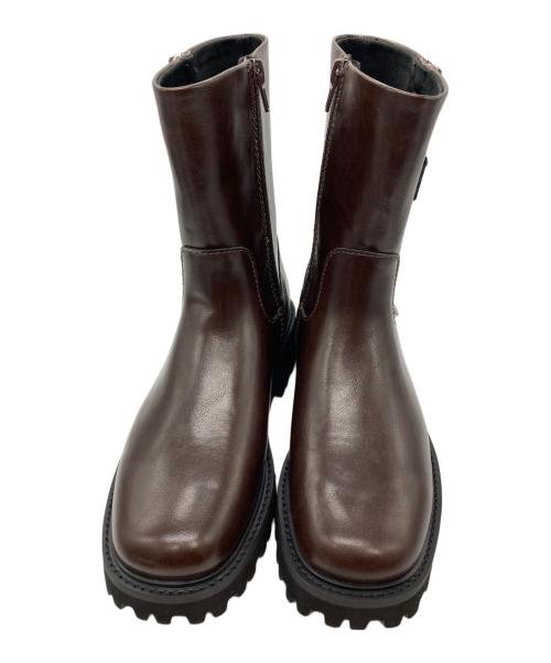 CHARLES & KEITH（チャールズアンドキース）CHARLES & KEITH (チャールズアンドキース) リンドン サイドジップアンクルブーツ　90920160 ブラウン サイズ:23.5の古着・服飾アイテム