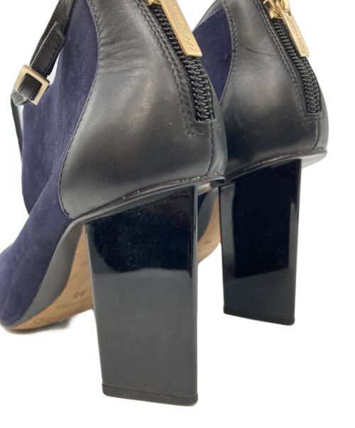 JIMMY CHOO（ジミーチュウ）JIMMY CHOO (ジミーチュウ) ヒールブーツ パープル サイズ:23の古着・服飾アイテム