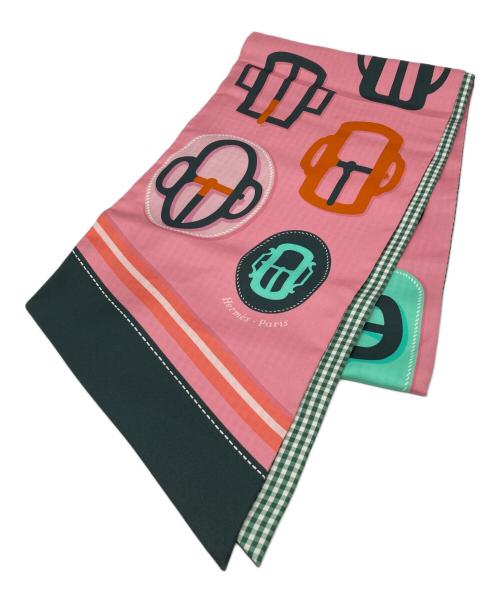 HERMES（エルメス）HERMES (エルメス) スカーフ　マキシツイリー ピンクの古着・服飾アイテム
