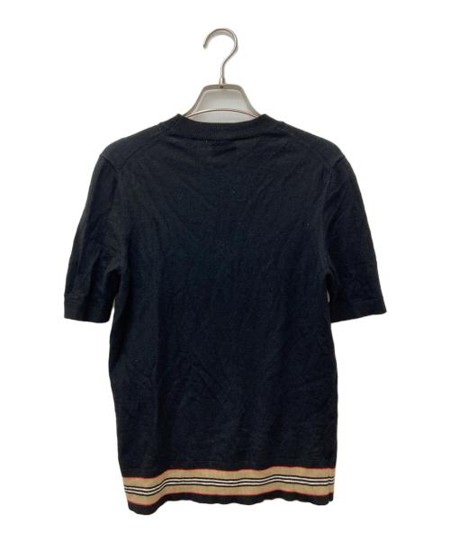 BURBERRY（バーバリー）BURBERRY (バーバリー) ショートスリーブニット　8011093 ブラック サイズ:Sの古着・服飾アイテム