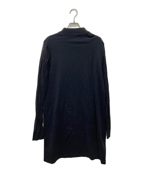 FRED PERRY（フレッドペリー）FRED PERRY (フレッドペリー) シアー スリーブモックネック ドレス ブラック サイズ:UK10の古着・服飾アイテム