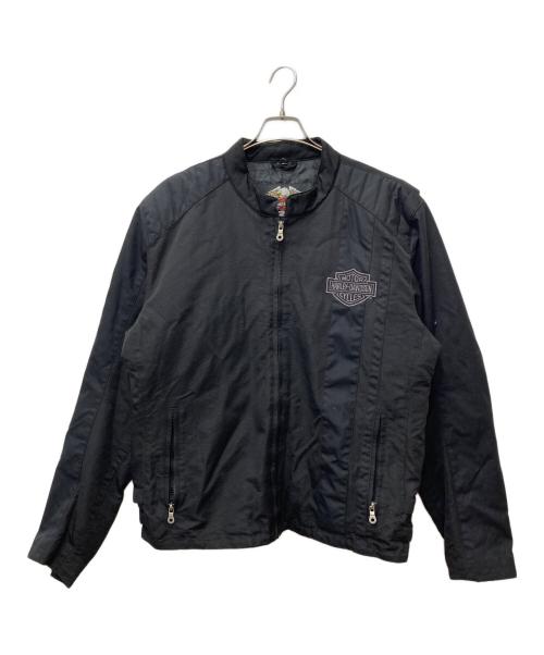 HARLEY-DAVIDSON（ハーレーダビッドソン）HARLEY-DAVIDSON (ハーレーダビッドソン) ナイロンジャケット ブラック サイズ:XLの古着・服飾アイテム