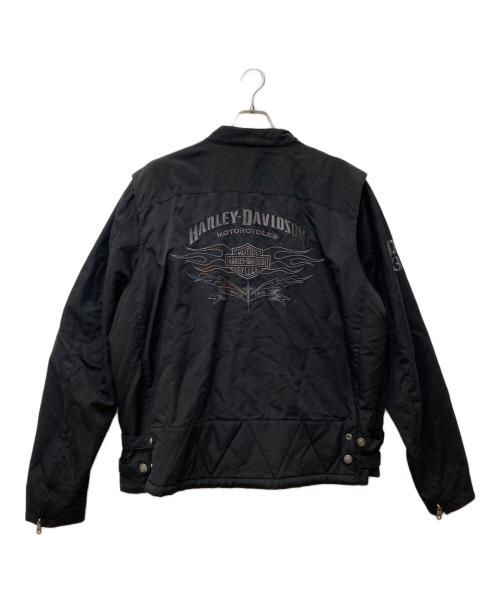 HARLEY-DAVIDSON（ハーレーダビッドソン）HARLEY-DAVIDSON (ハーレーダビッドソン) ナイロンジャケット ブラック サイズ:XLの古着・服飾アイテム
