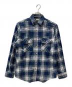 FIVE BROTHERファイブブラザー）の古着「チェックネルシャツ」｜ブルー