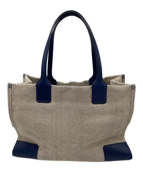 TORY BURCH（トリーバーチ）TORY BURCH (トリーバーチ) エラトートバッグ　10006142 ベージュ×ネイビーの古着・服飾アイテム
