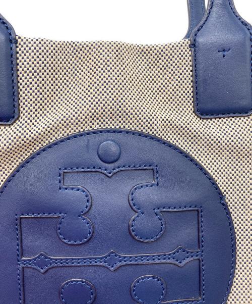 TORY BURCH（トリーバーチ）TORY BURCH (トリーバーチ) エラトートバッグ　10006142 ベージュ×ネイビーの古着・服飾アイテム