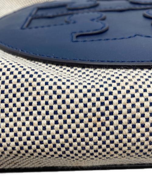 TORY BURCH（トリーバーチ）TORY BURCH (トリーバーチ) エラトートバッグ　10006142 ベージュ×ネイビーの古着・服飾アイテム