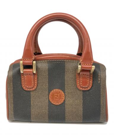 中古・古着通販】FENDI (フェンディ) PVCミニボストンバッグ ブラウン