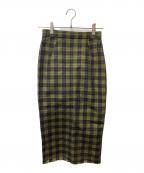 N°21ヌメロヴェントゥーノ）の古着「チェックスカート 21SW-C012-1001」｜イエロー