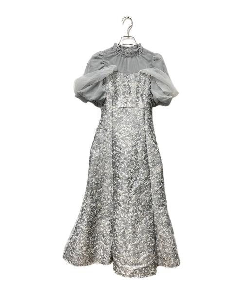 DazzliN（ダズリン）dazzlin (ダズリン) シアーベールジャカードワンピース グレー サイズ:M 未使用品の古着・服飾アイテム
