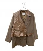 KOH.styleコースタイル）の古着「ベストレイヤードジャケット 20GU01」｜ブラウン