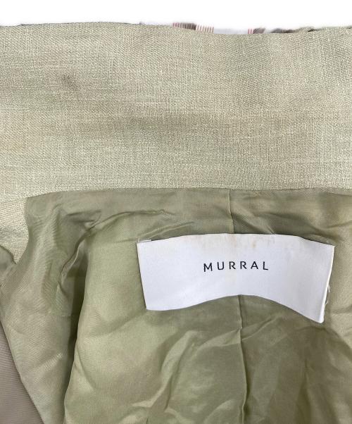 MURRAL（ミューラル）MURRAL (ミューラル) リネンライク ハーフスリーブジャケットセットアップ 黄緑 サイズ:Freeの古着・服飾アイテム