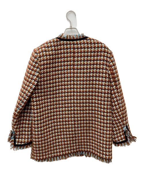 JILL STUART（ジルスチュアート）JILL STUART (ジルスチュアート) カラーミックスツイードジャケット ブラウン サイズ:Sの古着・服飾アイテム