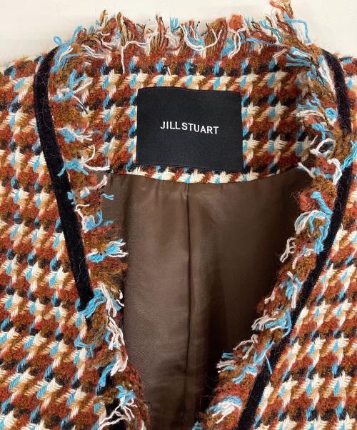 JILL STUART（ジルスチュアート）JILL STUART (ジルスチュアート) カラーミックスツイードジャケット ブラウン サイズ:Sの古着・服飾アイテム