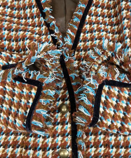 JILL STUART（ジルスチュアート）JILL STUART (ジルスチュアート) カラーミックスツイードジャケット ブラウン サイズ:Sの古着・服飾アイテム