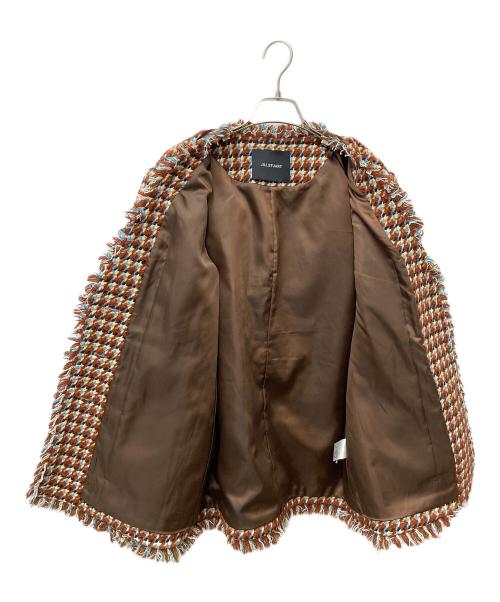 JILL STUART（ジルスチュアート）JILL STUART (ジルスチュアート) カラーミックスツイードジャケット ブラウン サイズ:Sの古着・服飾アイテム