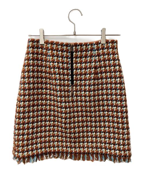 JILL STUART（ジルスチュアート）JILL STUART (ジルスチュアート) カラーミックスツイードスカート ブラウン サイズ:4の古着・服飾アイテム