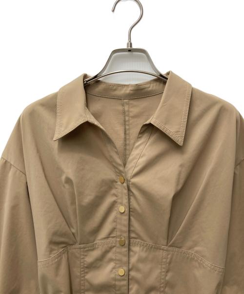 Diagram（ダイアグラム）Diagram (ダイアグラム) ボリュームフレアシャツワンピース ベージュ サイズ:36の古着・服飾アイテム