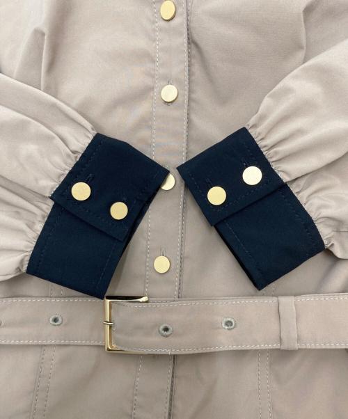 Diagram（ダイアグラム）Diagram (ダイアグラム) ボリュームフレアシャツワンピース ベージュ サイズ:36の古着・服飾アイテム