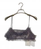 TODAYFULトゥデイフル）の古着「Frill Tulle Bustier」｜パープル