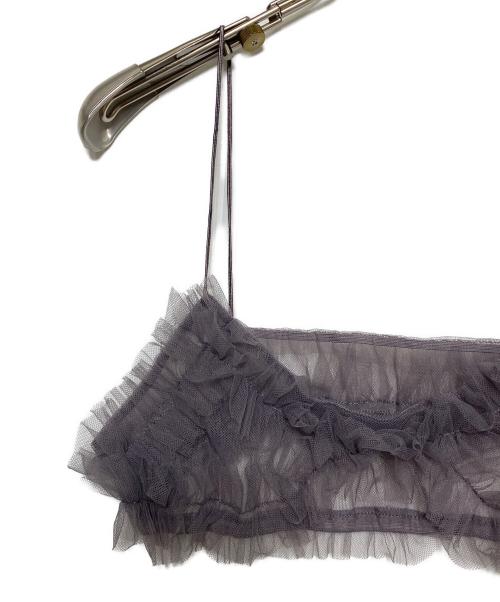 TODAYFUL（トゥデイフル）TODAYFUL (トゥデイフル) Frill Tulle Bustier パープル サイズ:Free 未使用品の古着・服飾アイテム