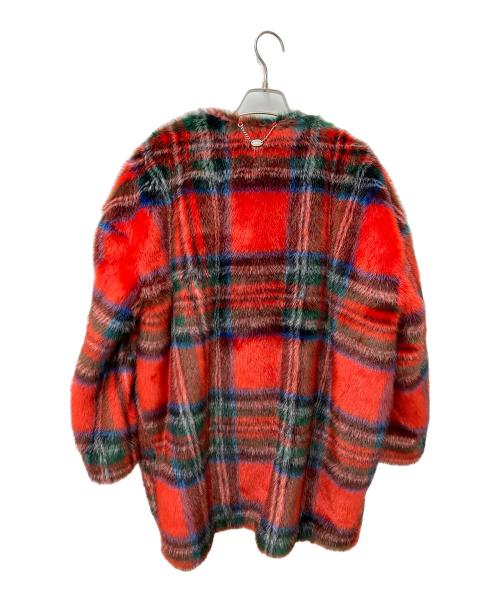 Jakke（ジャッキー）Jakke (ジャッキー) フェイクファージャケット レッド サイズ:38の古着・服飾アイテム