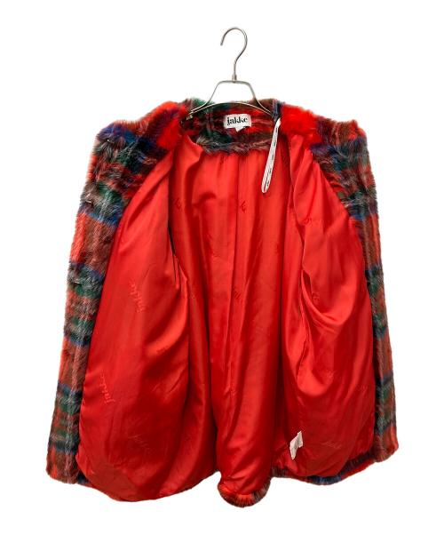 Jakke（ジャッキー）Jakke (ジャッキー) フェイクファージャケット レッド サイズ:38の古着・服飾アイテム