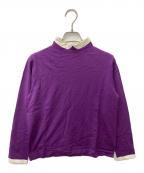 MACKINTOSH PHILOSOPHYマッキントッシュ フィロソフィー）の古着「Cleric Collar Knitロングスリーブ」｜パープル