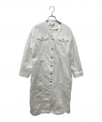 LOUNIEルーニー）の古着「デニムコートワンピース」｜ホワイト