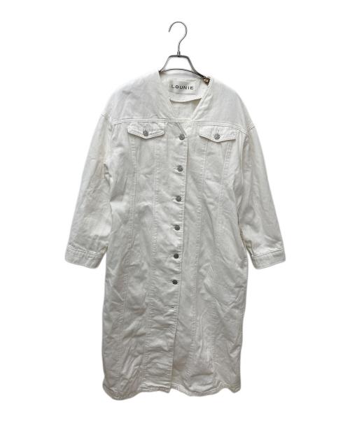 LOUNIE（ルーニー）LOUNIE (ルーニー) デニムコートワンピース ホワイト サイズ:38の古着・服飾アイテム
