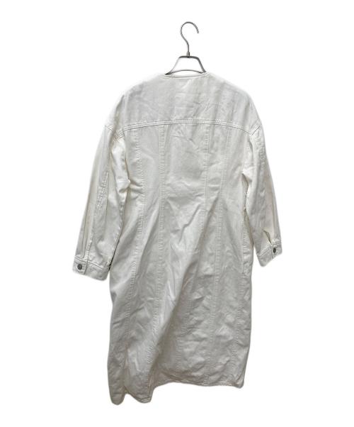 LOUNIE（ルーニー）LOUNIE (ルーニー) デニムコートワンピース ホワイト サイズ:38の古着・服飾アイテム