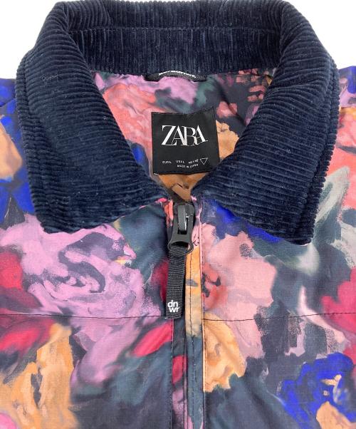 ZARA（ザラ）ZARA (ザラ) 花柄中綿ジャケット レッド サイズ:Lの古着・服飾アイテム