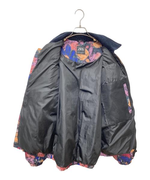 ZARA（ザラ）ZARA (ザラ) 花柄中綿ジャケット レッド サイズ:Lの古着・服飾アイテム