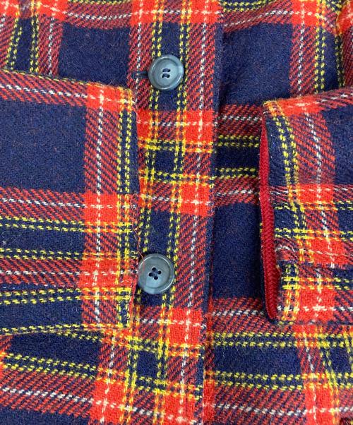 YORKLAND（ヨークランド）YORKLAND (ヨークランド) チェックリバーシブルコート レッド サイズ:9ARの古着・服飾アイテム
