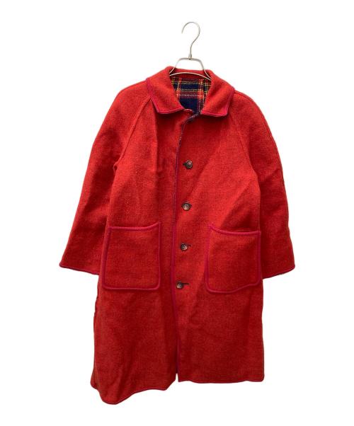 YORKLAND（ヨークランド）YORKLAND (ヨークランド) チェックリバーシブルコート レッド サイズ:9ARの古着・服飾アイテム