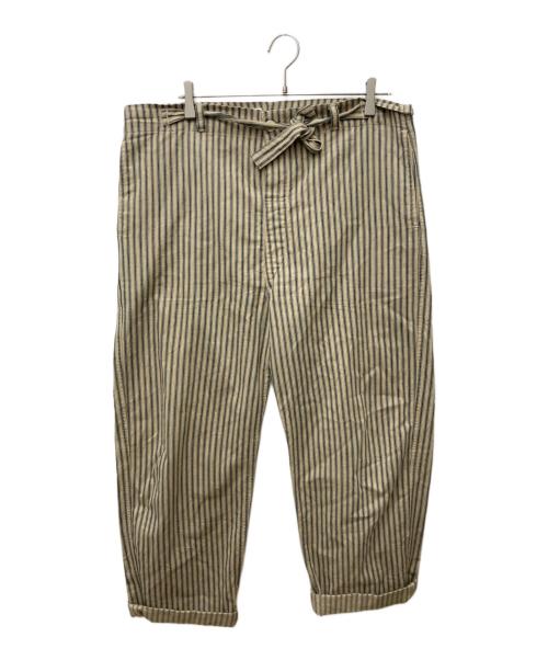 THE REAL McCOY'S（ザ・リアルマッコイズ）THE REAL McCOY'S (ザ・リアルマッコイズ) TICKING STRIPE PAJAMA TROUSERS ベージュ サイズ:Mの古着・服飾アイテム