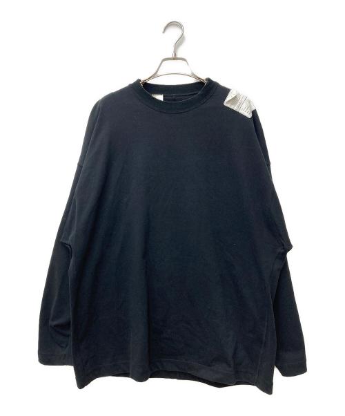 N.HOOLYWOOD（エヌ ハリウッド）N.HOOLYWOOD (エヌ ハリウッド) ロングスリーブカットソー　9232-CS04-022 ブラック サイズ:38の古着・服飾アイテム