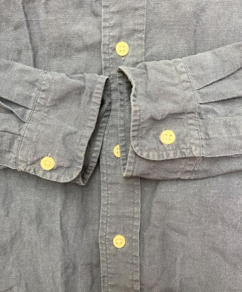 RALPH LAUREN（ラルフローレン）RALPH LAUREN (ラルフローレン) シルクリネンBDシャツ ネイビー サイズ:Lの古着・服飾アイテム