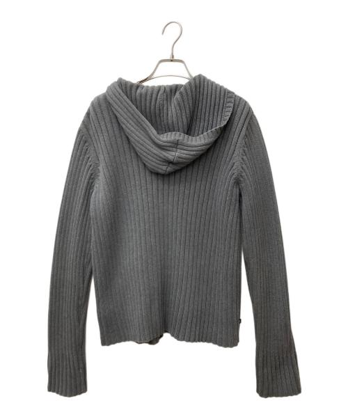 LAUREN RALPH LAUREN（ローレンラルフローレン）LAUREN RALPH LAUREN (ローレンラルフローレン) リブニットパーカー グレー サイズ:Mの古着・服飾アイテム