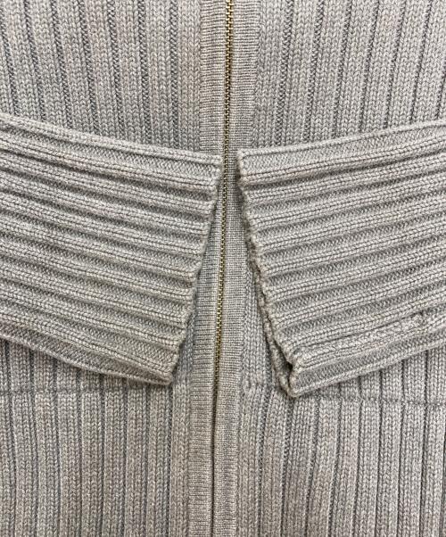 LAUREN RALPH LAUREN（ローレンラルフローレン）LAUREN RALPH LAUREN (ローレンラルフローレン) リブニットパーカー グレー サイズ:Mの古着・服飾アイテム