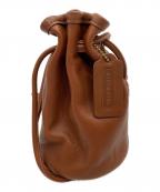 COACHコーチ）の古着「レザーミニ巾着バッグ　4144」｜ブラウン