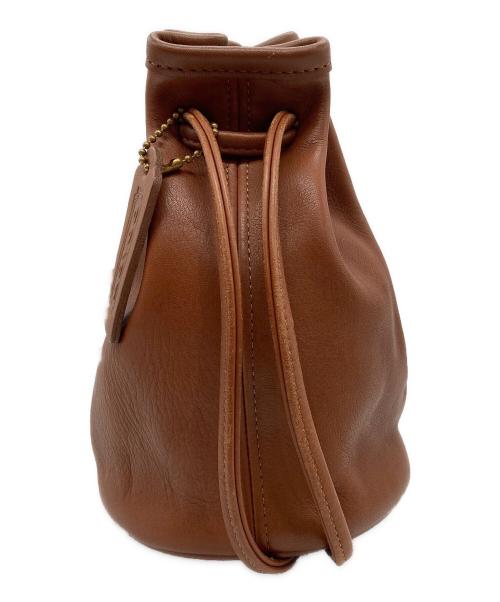COACH（コーチ）COACH (コーチ) レザーミニ巾着バッグ　4144 ブラウンの古着・服飾アイテム