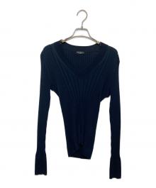 VERMEIL par iena（ヴェルメイユ パー イエナ）の古着「RIB Vネックプルオーバー」｜ネイビー