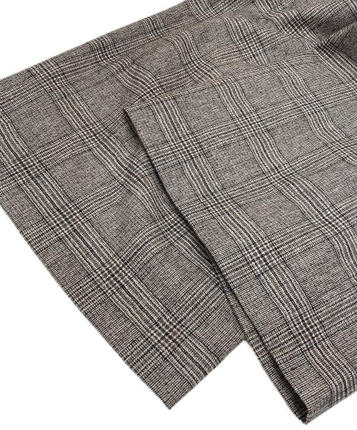 SOEJU（ソージュ）SOEJU (ソージュ) グレンチェックタックワイドパンツ ブラウン サイズ:Mの古着・服飾アイテム