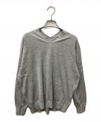 SOEJUソージュ）の古着「シルクコットンVネックニット」｜グレー