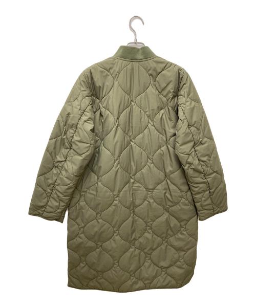無印良品（ムジルシリョウヒン）無印良品 (ムジルシリョウヒン) ふんわり中わたキルティングコート グリーン サイズ:Mの古着・服飾アイテム